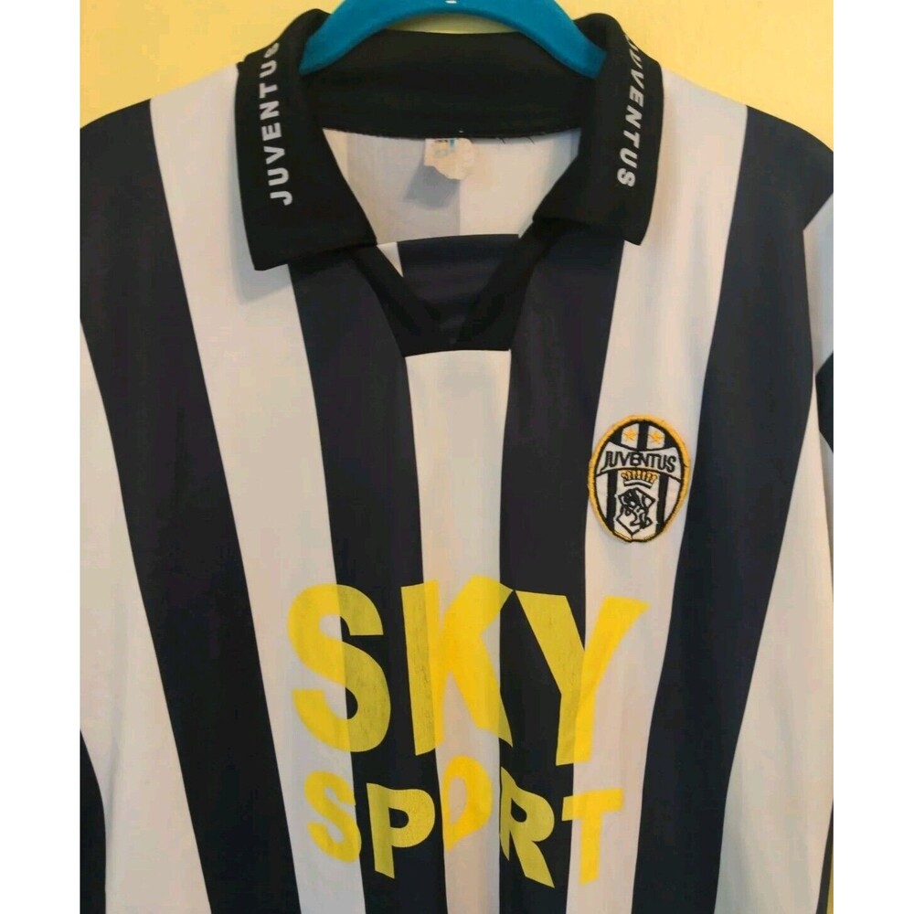 Vtg Juventus Football Soccer Trezeguet Jersey Sky Sport Futbol Italia FC Sz XL